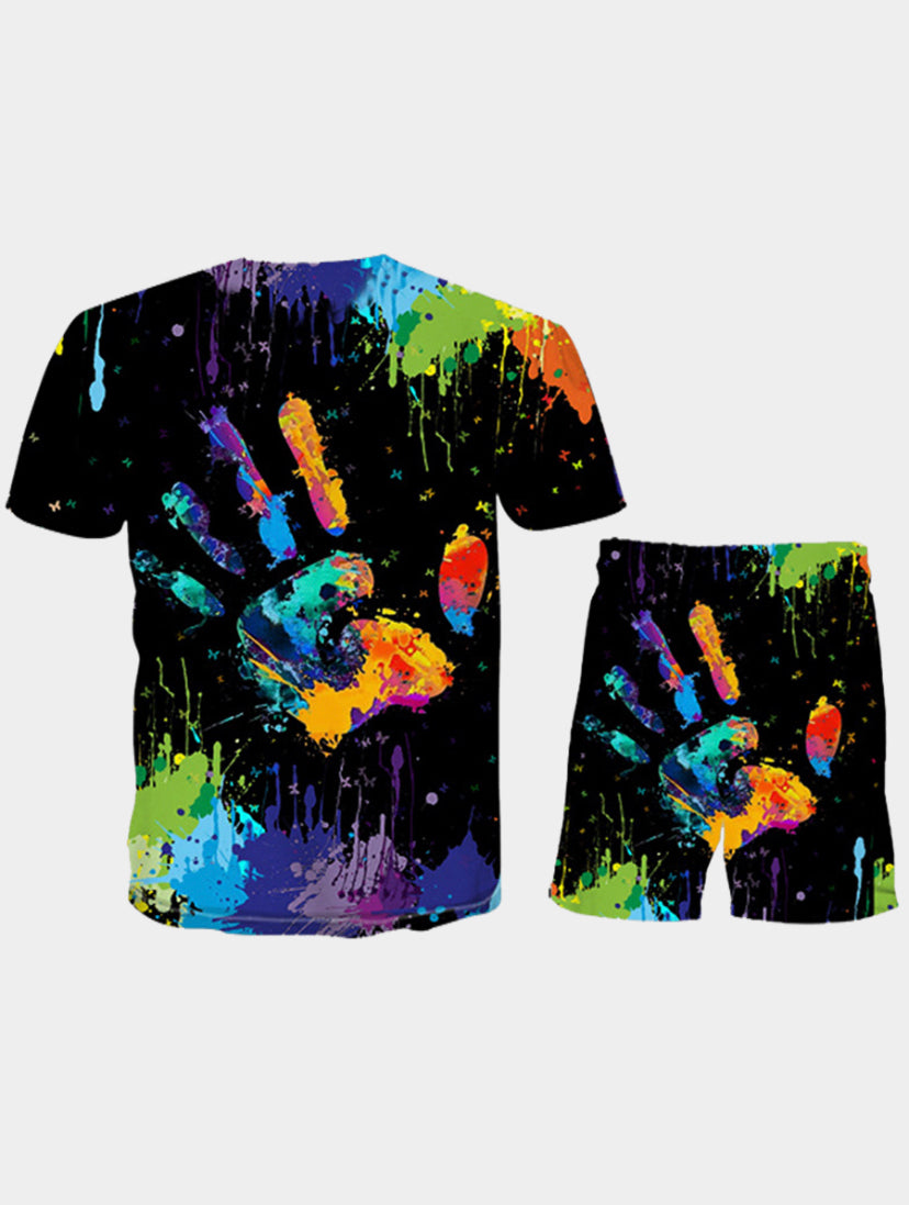 Men's “Hands Off” Two Piece Short Pants Set