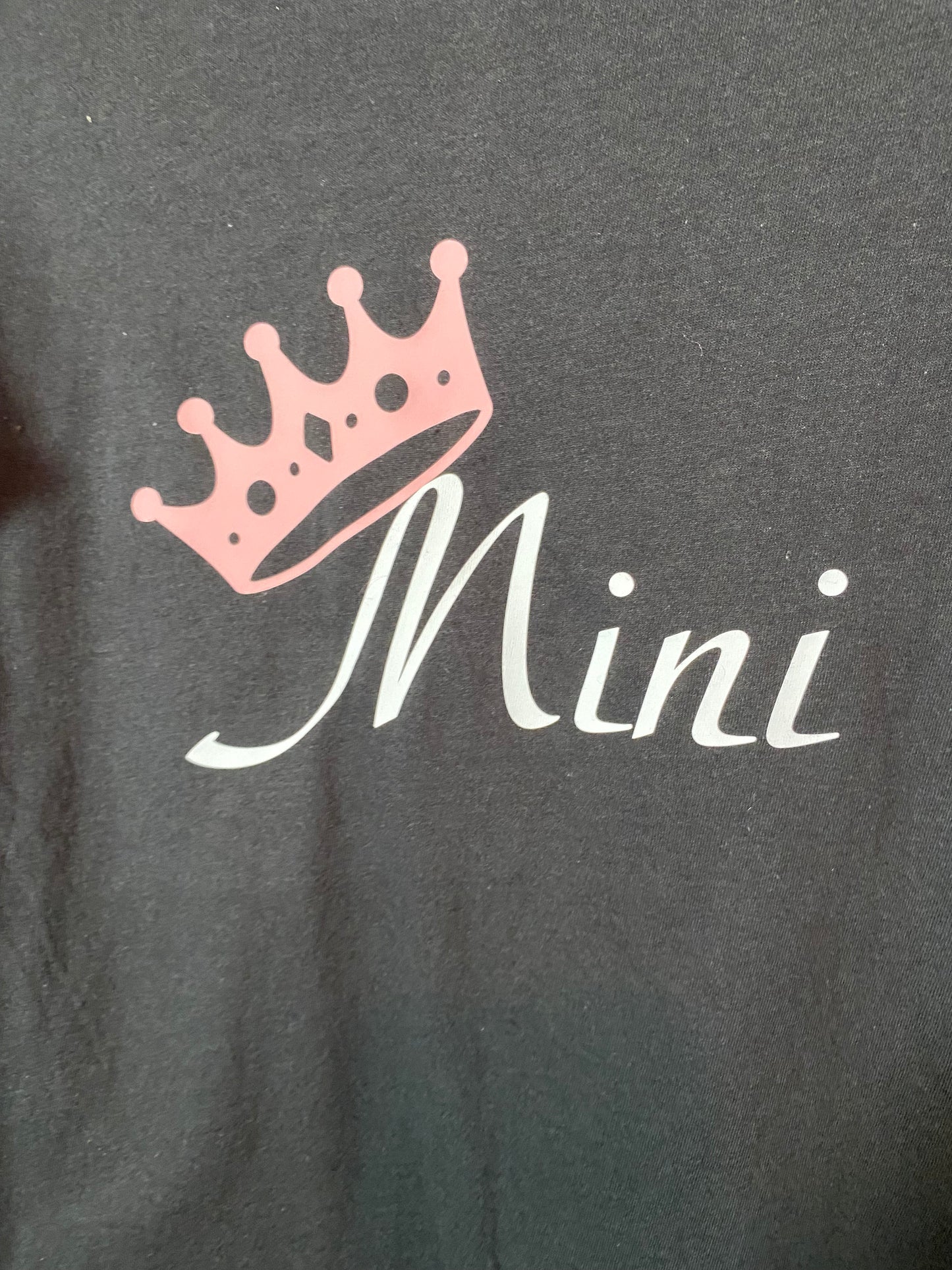 Children's “Mini” Crown Design Shirt with Matching Mommy and me Shirt