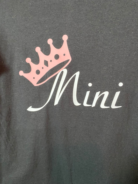 Children's “Mini” Crown Design Shirt with Matching Mommy and me Shirt