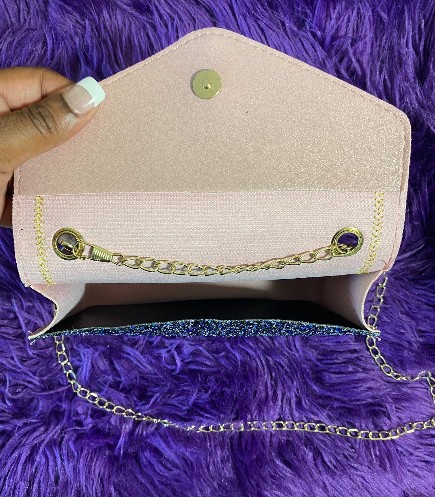 D.A.S Buck Gold Glitter Crossbody Bag