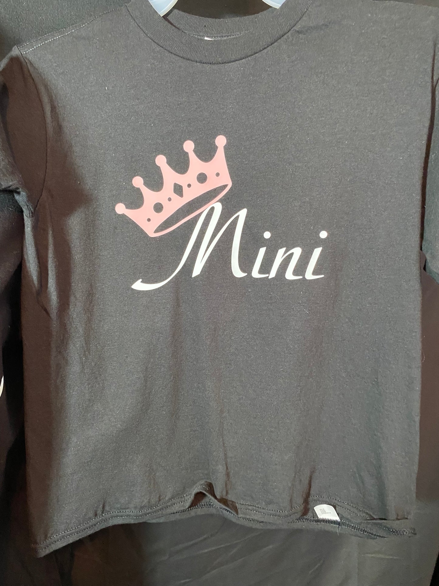 Children's “Mini” Crown Design Shirt with Matching Mommy and me Shirt
