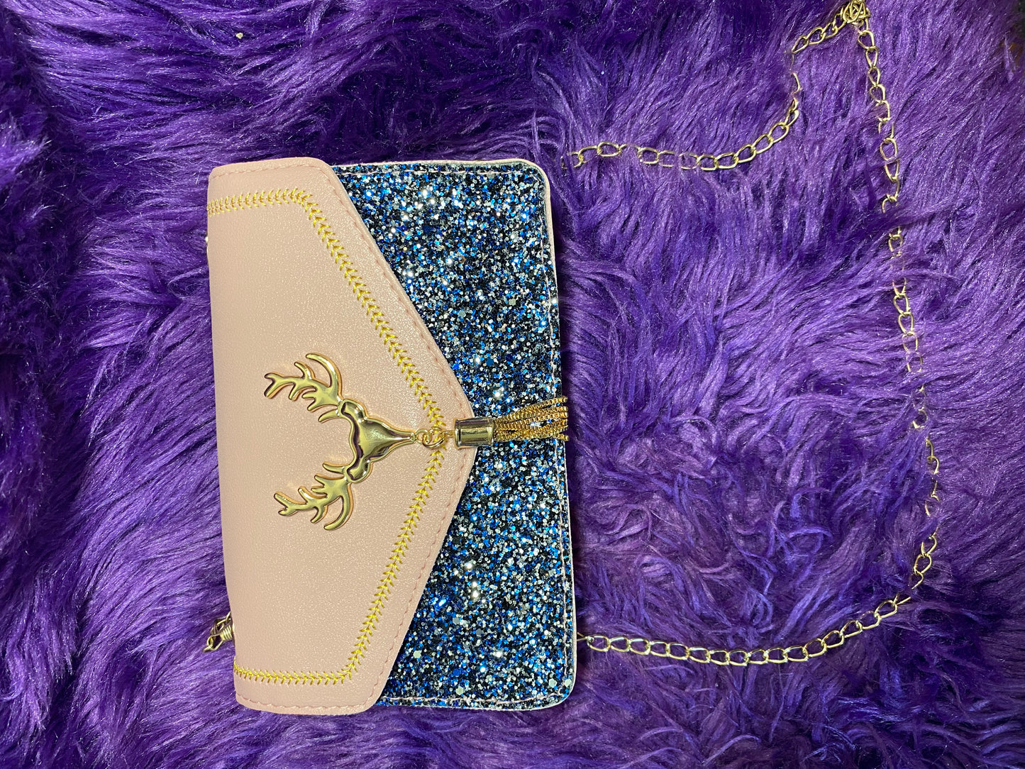 D.A.S Buck Gold Glitter Crossbody Bag