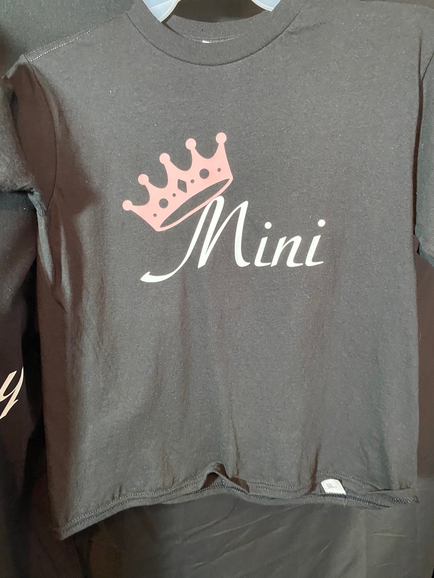 Children's “Mini” Crown Design Shirt with Matching Mommy and me Shirt