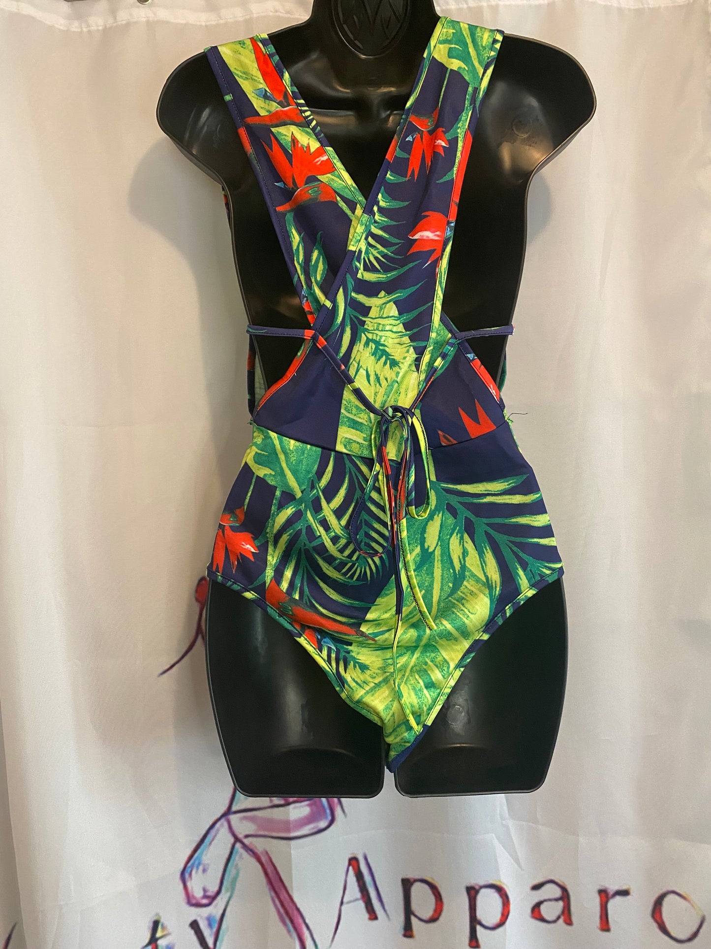 “Caribbean Babe” Women’s One Piece Swimsuit with Coverup